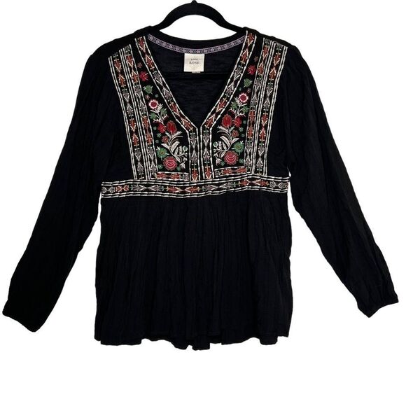 KNOX Rose Bohemian Embroidered Peasant Blouse small - Picture 1 of 14